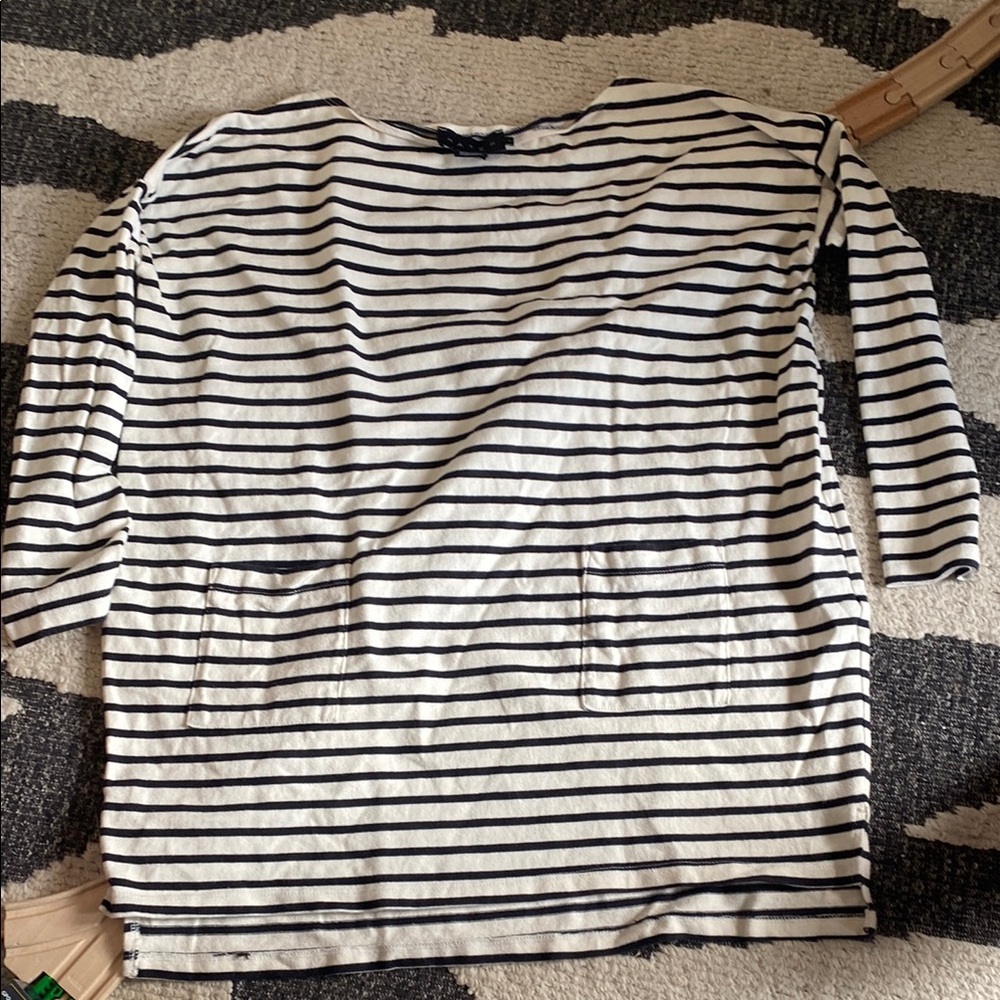 Hatch Black and White Maternity Sz 1 sweater shirt